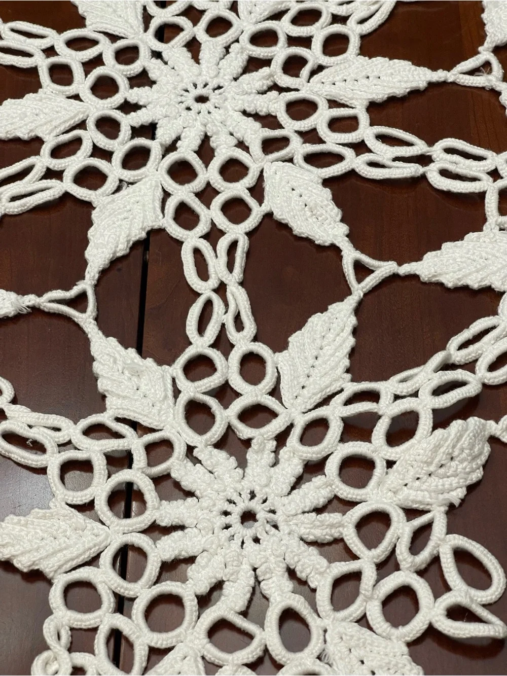 Vintage crochet table topper